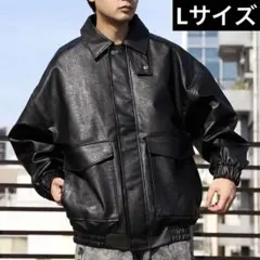 ８(eight) エコレザーＡ-２ブルゾン サイズL