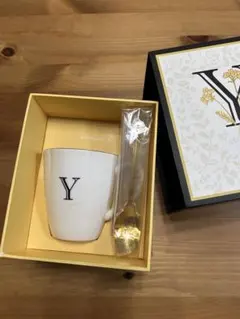 Afternoon Tea Yロゴ　上部にリブデザイン マグカップ スプーン付き