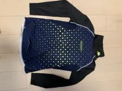 Kappa ドット柄 長袖シャツ ネイビー ハイネック　プラクティスシャツ