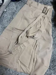 RESEXY ベルト付き ロングタイトスカート ベージュ