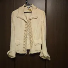 COMME CA DU MODE　クリーム色テーラードジャケット