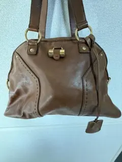 YVES SAINT LAURENT ミューズ ハンドバッグ　ブラウン