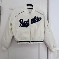 Saints ロゴ スタジャン ホワイト