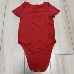 baby GAP 赤 クマ刺繍ロンパース 12-18ヶ月