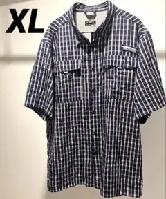 HABIT チェック柄 半袖シャツ XL