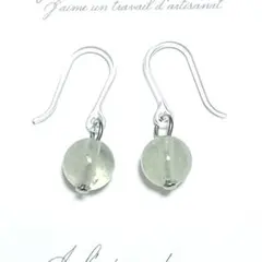 天然石ピアス☆フローライト☆樹脂ピアス