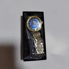 未使用 クォーツ 腕時計 青文字盤