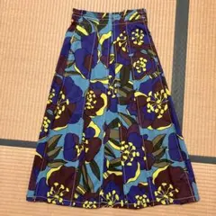 未使用　ODEEH 花柄 フレア　ロングスカート