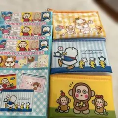 サンリオキャラクターズ　フラットポーチ　3点