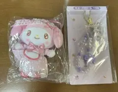 マイメロディ キーホルダー クロミ ビーズストラップ