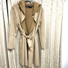 ザラ　トレンチコート　フェイクスエード　ZARAコート