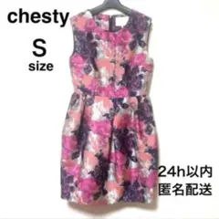 チェスティ　ジャガードワンピース　結婚式　パーティ　食事会