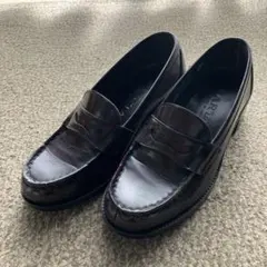 美品　HARUTA ダークブラウン ヒールローファー