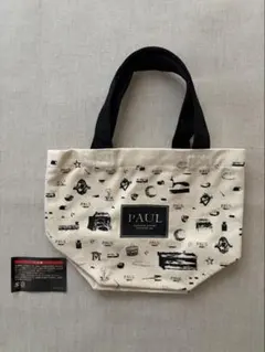 PAUL ミニトートバッグ キャンバス地 総柄 エコバッグ