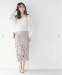 fifth タイトスカート　ピンク　レースのサムネイル