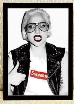 139 supreme アートポスター　アメリカンレトロ　額付き