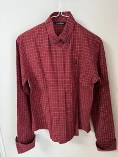 EASTBOY 長袖 チェックシャツ レッド ボタンダウンのサムネイル