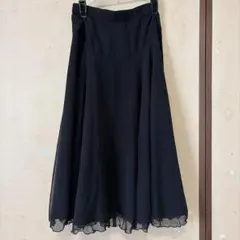 シフォン フレアスカート ブラックのサムネイル