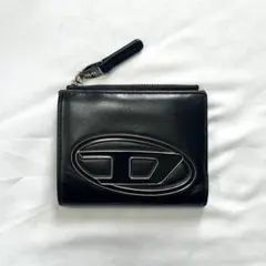 【25SS】DIESEL ブラック レザー 二つ折り財布