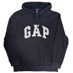 GAP 【M】ブラック フーディー 裏起毛 パーカー スウェット トレーナー