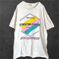 アルスタイル Tシャツ クルーネック 半袖 プリント M 白 綿 カジュアル