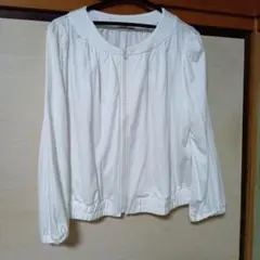 綿100%カットソーホワイト ジャケット
