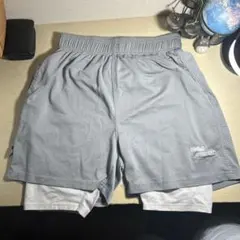 バスケットボール用レイヤードショートパンツ グレーのサムネイル