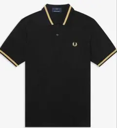 FRED PERRY M12 ポロシャツ ブラックゴールド38 タグ付き、袋付きのサムネイル