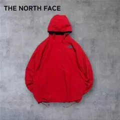 【1440】韓国規格ザノースフェイスナイロンジャケットレディースXL赤刺繍ロゴ