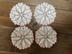 ハンドメイド　レース編み　4枚セット　➉