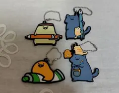 お文具といっしょ　カプセルラバーマスコットなのです　4個セット