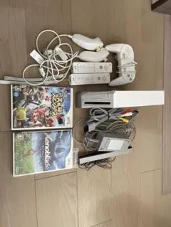 Wii本体 ゲームソフト2本 コントローラーセット
