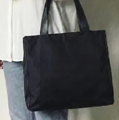 美品　PRADA プラダ　バッグ　レザー　ナイロン　トートバッグ　黒　牛革