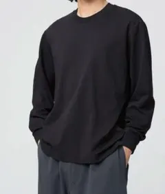 ユニクロU エアリズムコットン クルーネックTシャツ 長袖 XXL Black