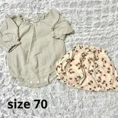 デニムロンパース