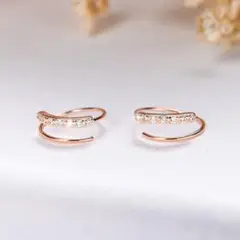 No130 ［ピンクゴールド］シンプルリング S925 金属アレルギー対応