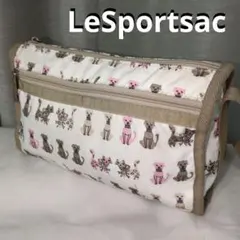 LeSportsac 犬と猫プリント ショルダーバッグ ミニバッグ レスポ