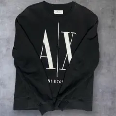 Armani Exchange ブラック ロゴスウェット