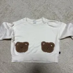 クマ付き長袖トレーナー