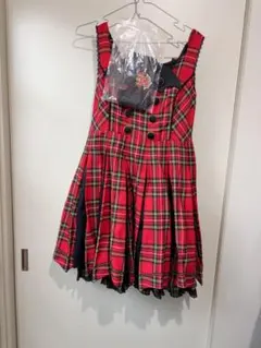 ジャンパースカート ひざ丈ワンピース