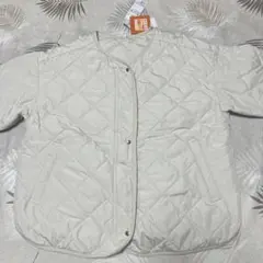 ノーカラージャケット　ジャケット　アイボリー