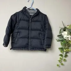 BeBe 濃紺ダウンジャケット☆ダウン50%・フェザー50%袖外しベスト可能！