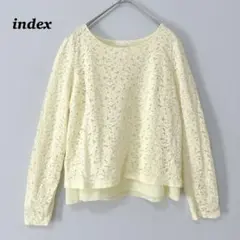 index インデックス　刺繍　レース　ブラウス　レイヤード　カットソー　綺麗目のサムネイル