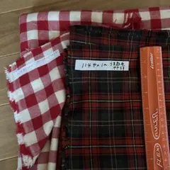 ブロックチェック＆タータンチェック うす起毛生地 2枚セット⭐️計2m