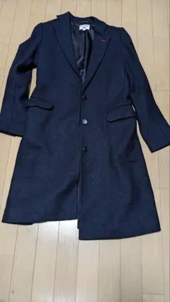 INES　ロングコート　ユニクロ　コート　チェスターコート　イネス　ネイビー