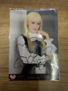 LOVE イコラブ 齋藤樹愛羅 生写真 直筆 サイン ピンキー衣装 チュウ