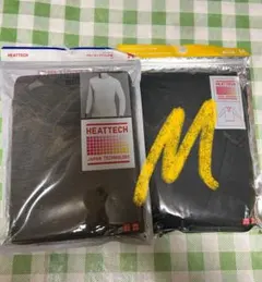 ユニクロヒートテック VネックT ＆ クルーネックT Mサイズ 2枚セット