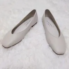 【美品】ルタロン フラットシューズ 22cm オフホワイト