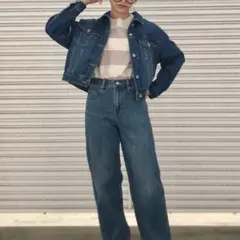 ユニクロ デニムショートジャケット XLサイズ ボクシーシルエット 美品