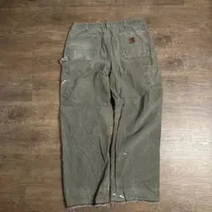 USA製　Carhartt ダック地　ペインターパンツ　モスグリーン　w36